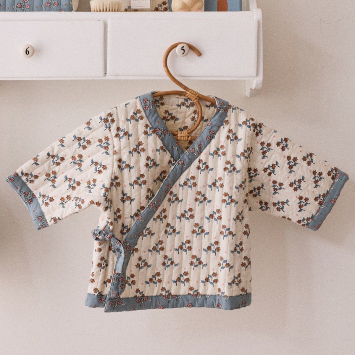 Veste kimono matelassée fleurie 18-36 mois - À la cueillette