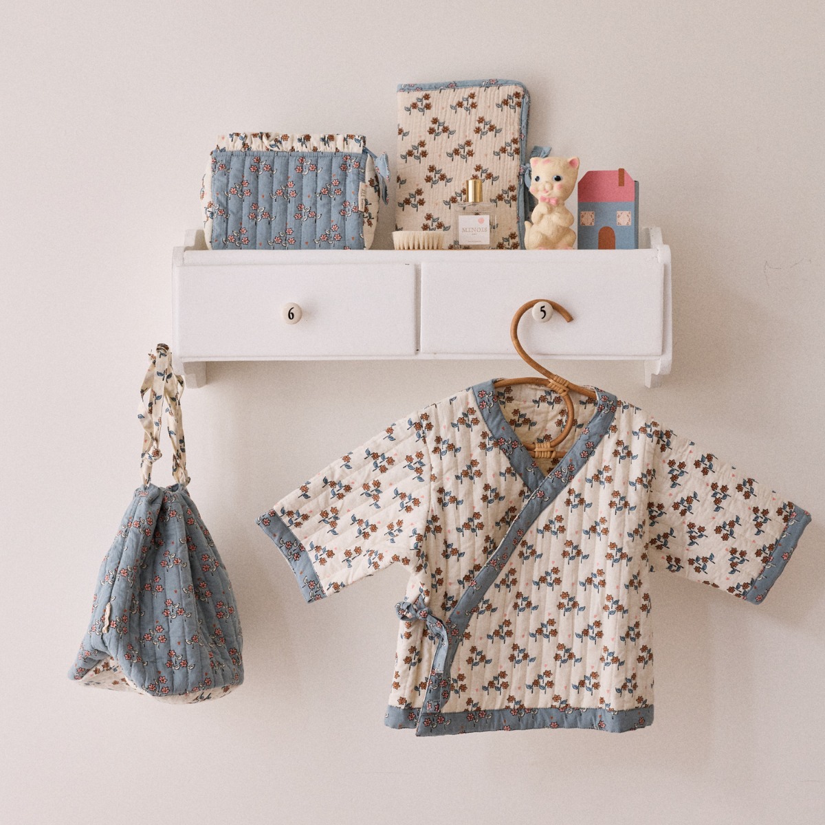 Veste kimono matelassée fleurie 18-36 mois - À la cueillette 2