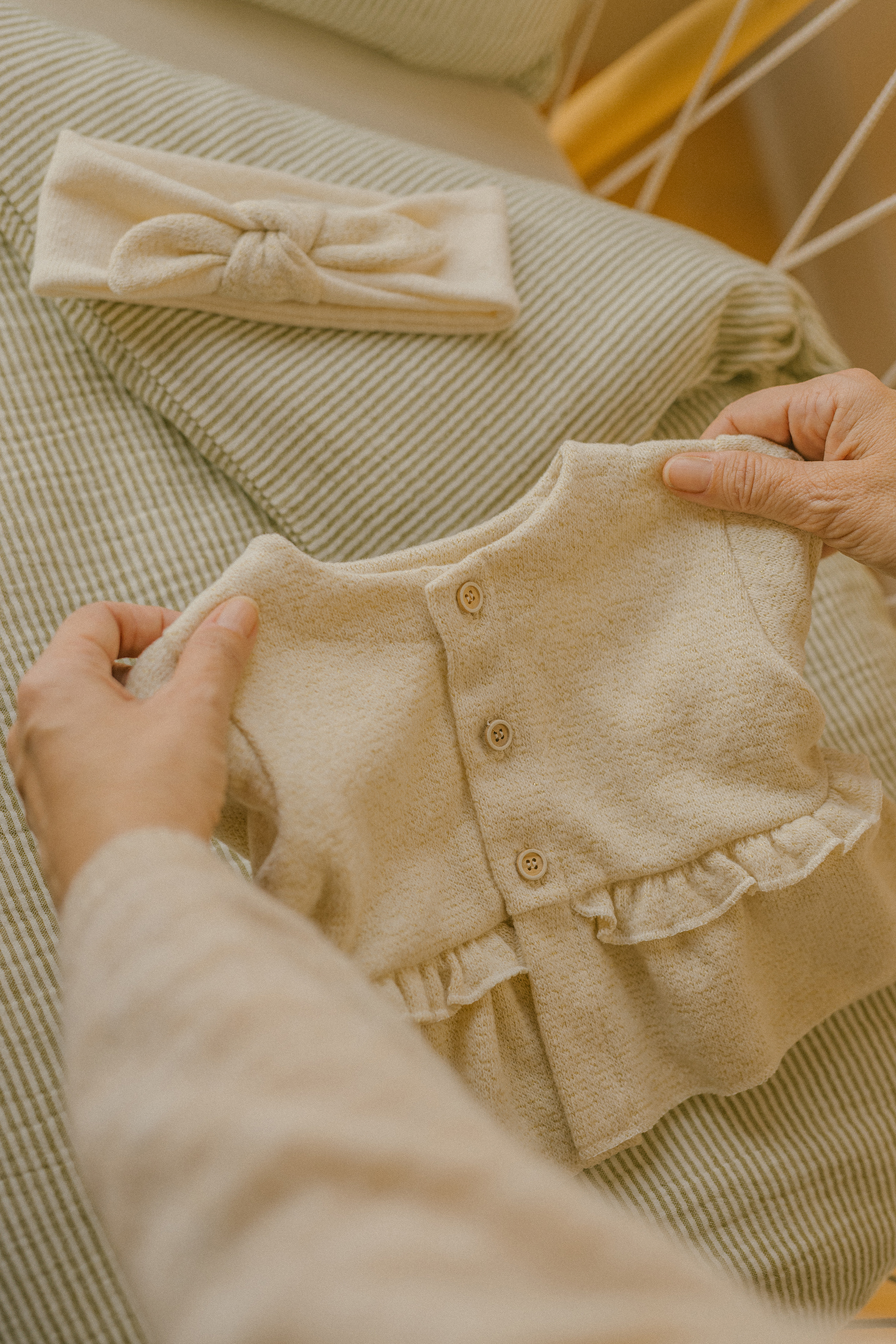 Bandeau AJACCIO écru bébé 3
