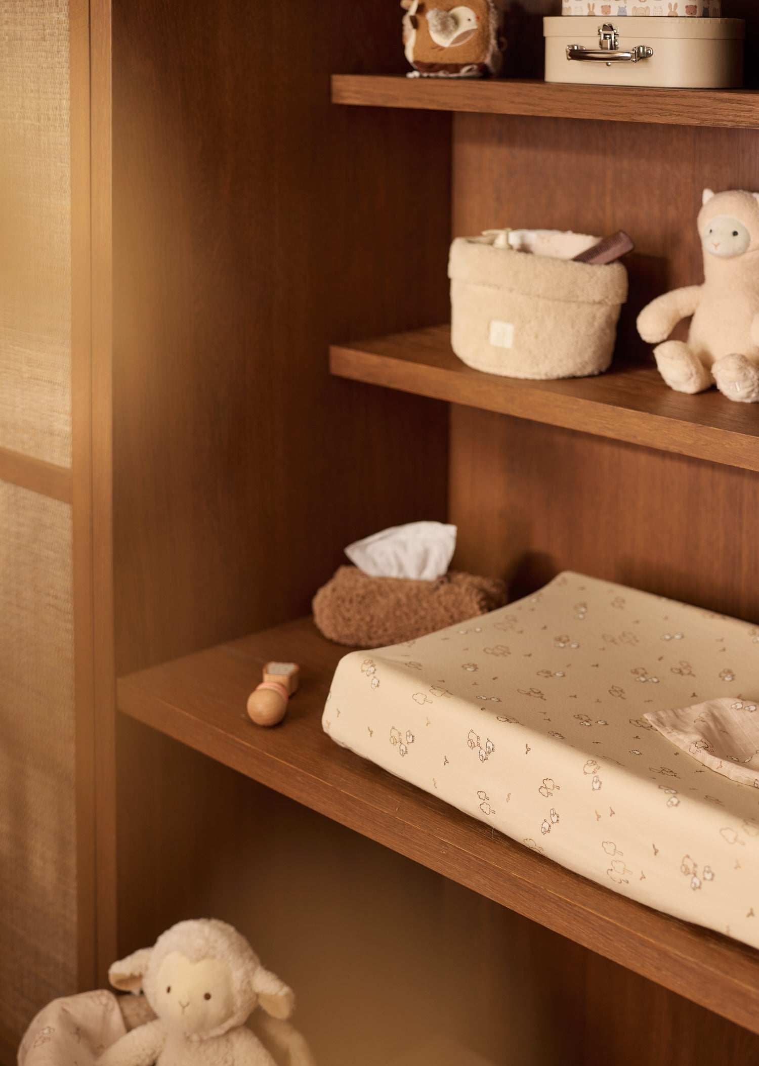 Housse pour lingettes bouclette camel 6
