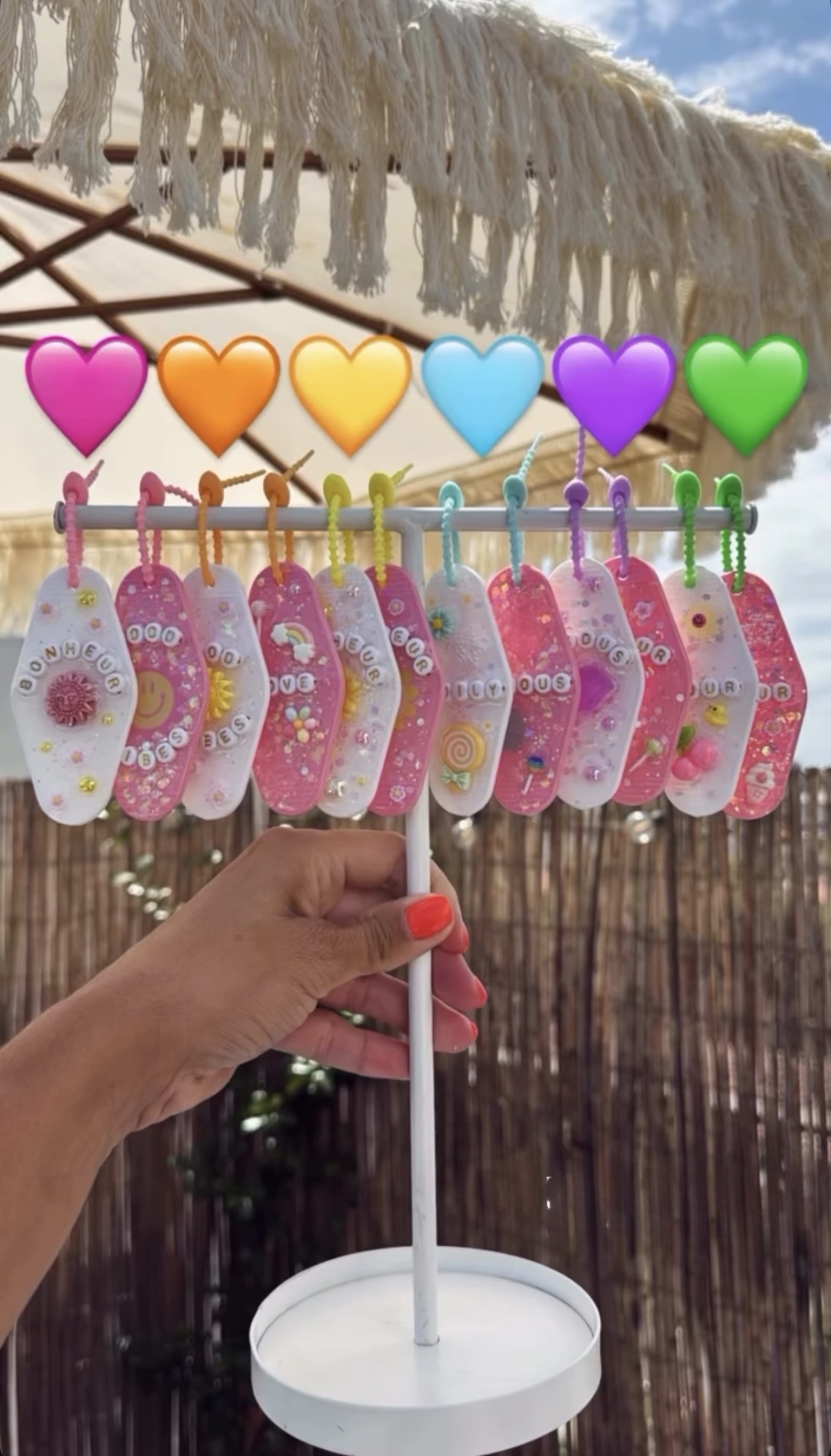 Porte clés ou gris gris de sac "Little & Love x les grisgris de Mathilde"
