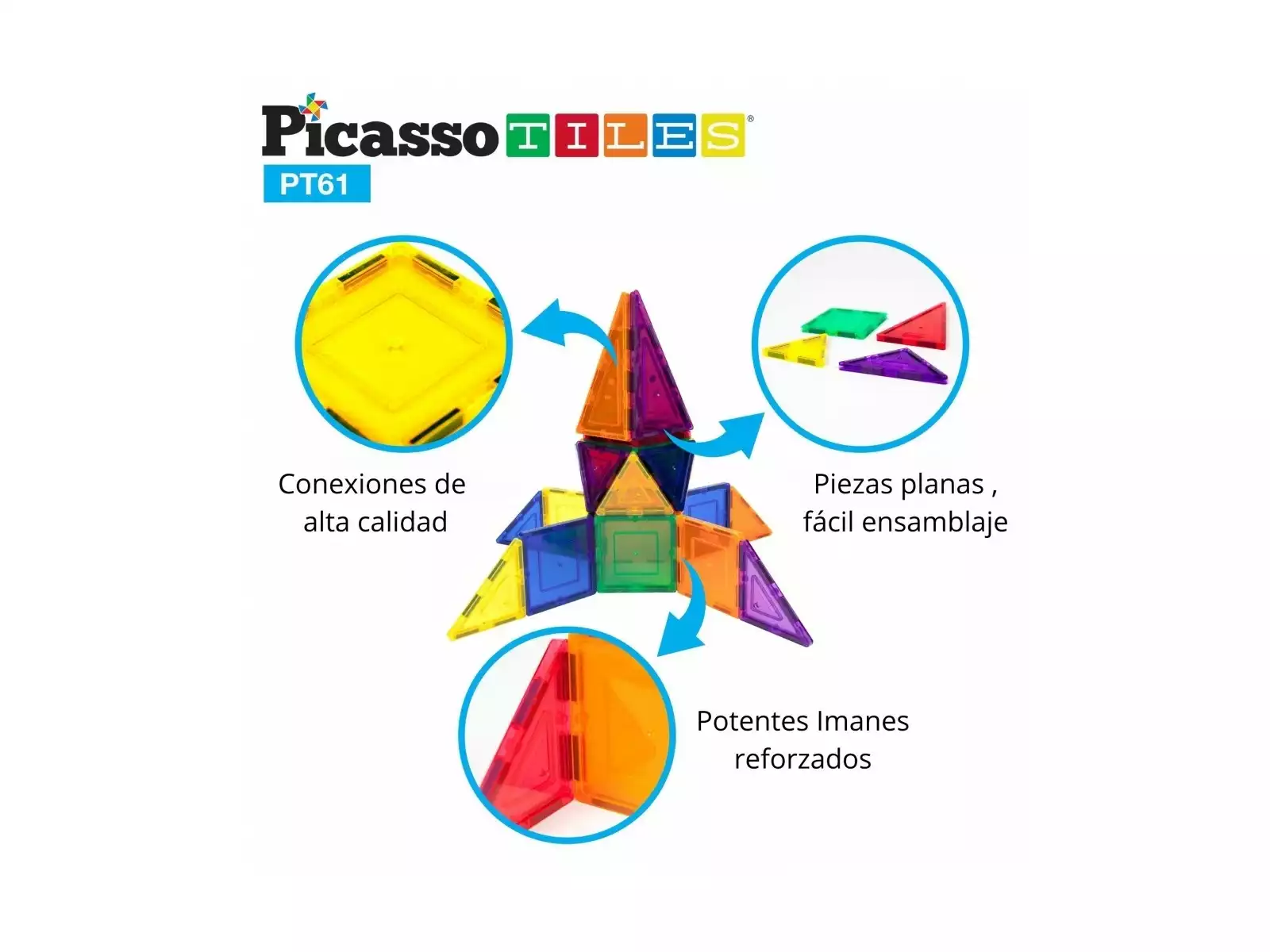 Picasso Tiles Créations magnétiques Pack de 61 pièces 4