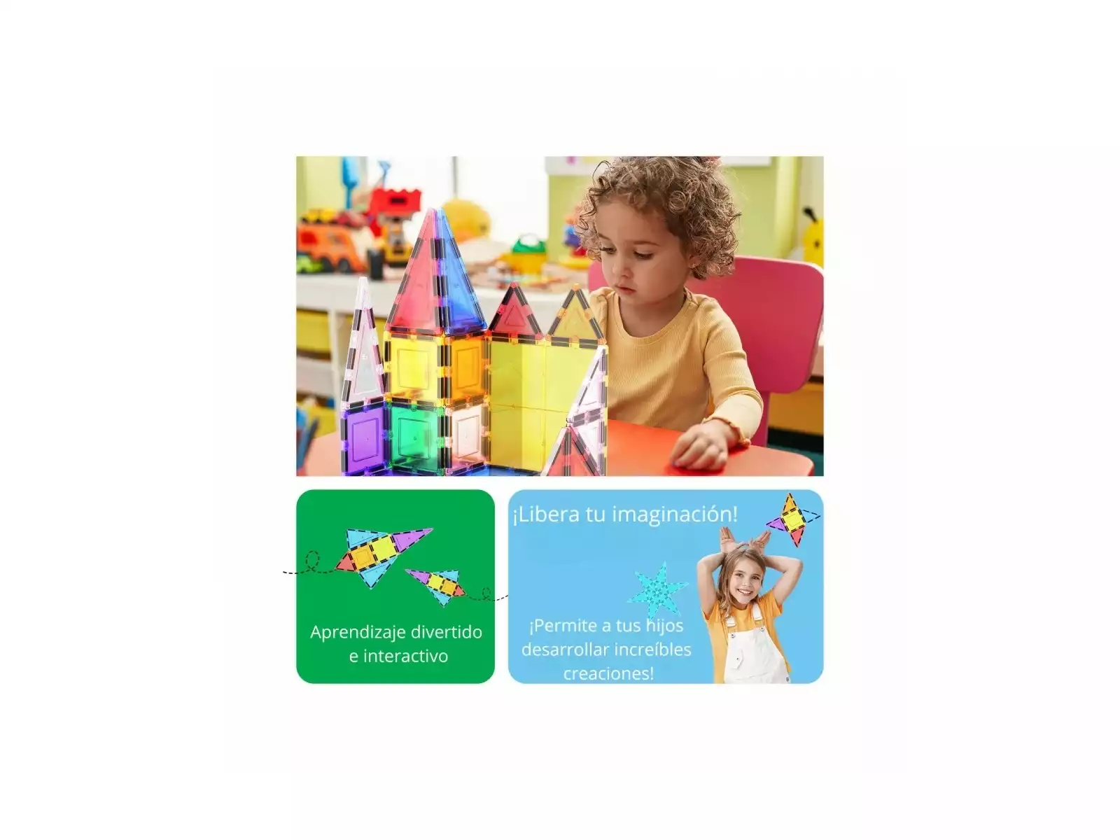 Picasso Tiles Créations magnétiques Pack de 61 pièces 6