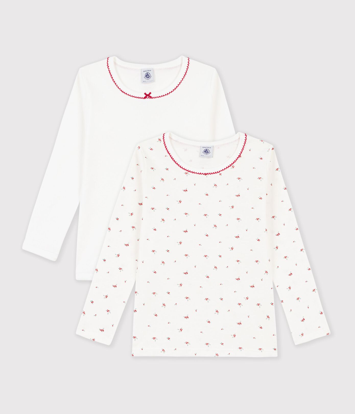 Lot de tee-shirts enfant en coton manches longues imprimé 2