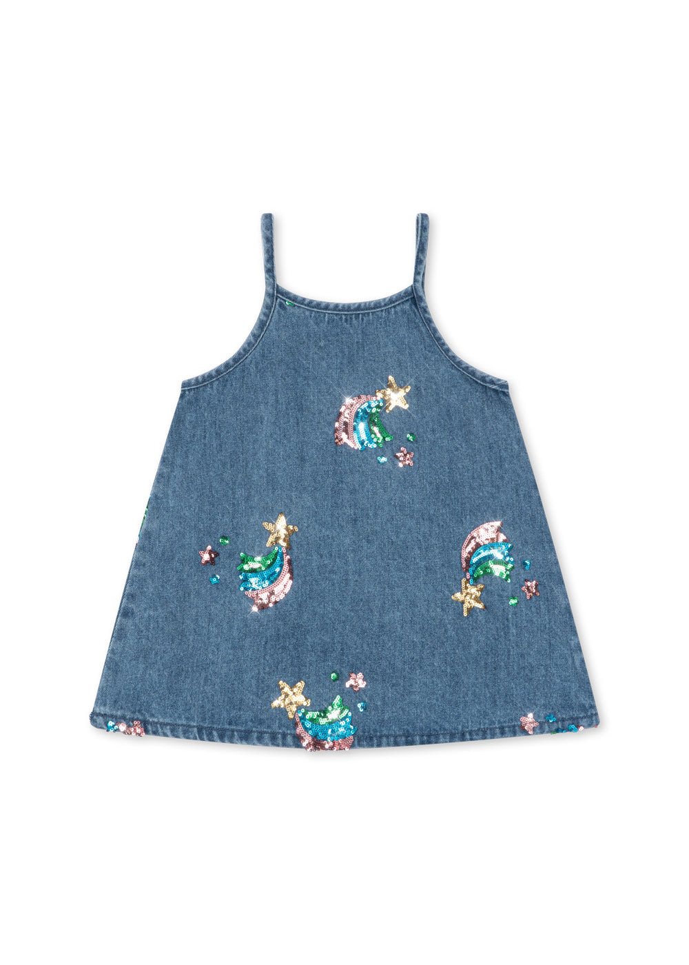 Robe à bretelles à paillettes Magot rainbow star — 3 ans