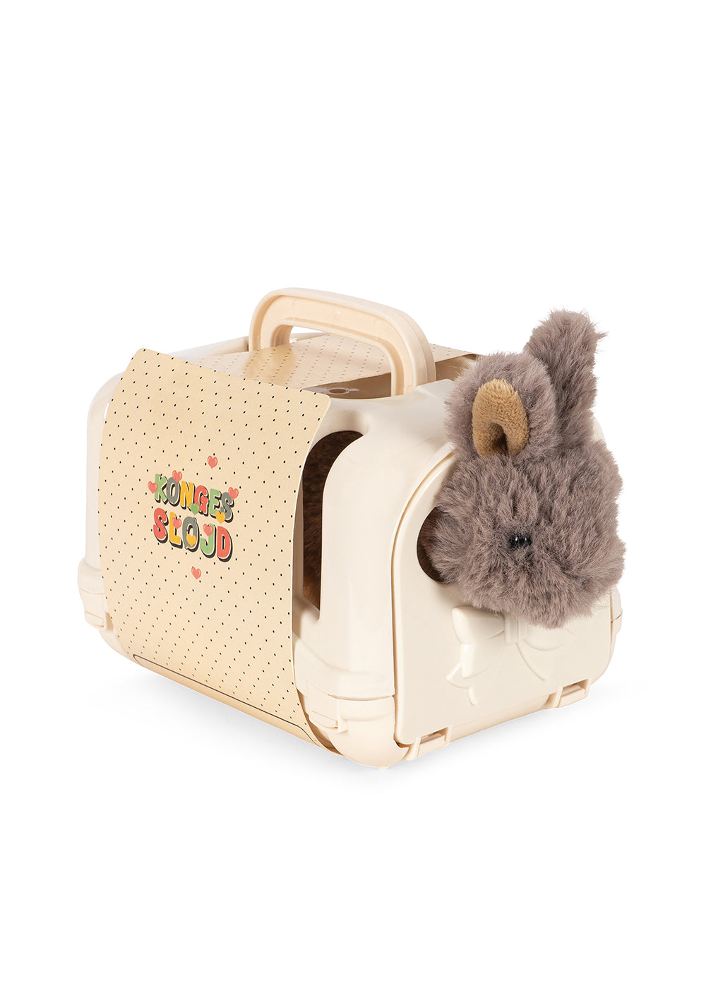 Petit lapin et sa cage de transport
