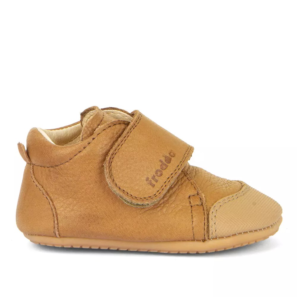 Chaussons de pré-marche cognac avec renfort 2