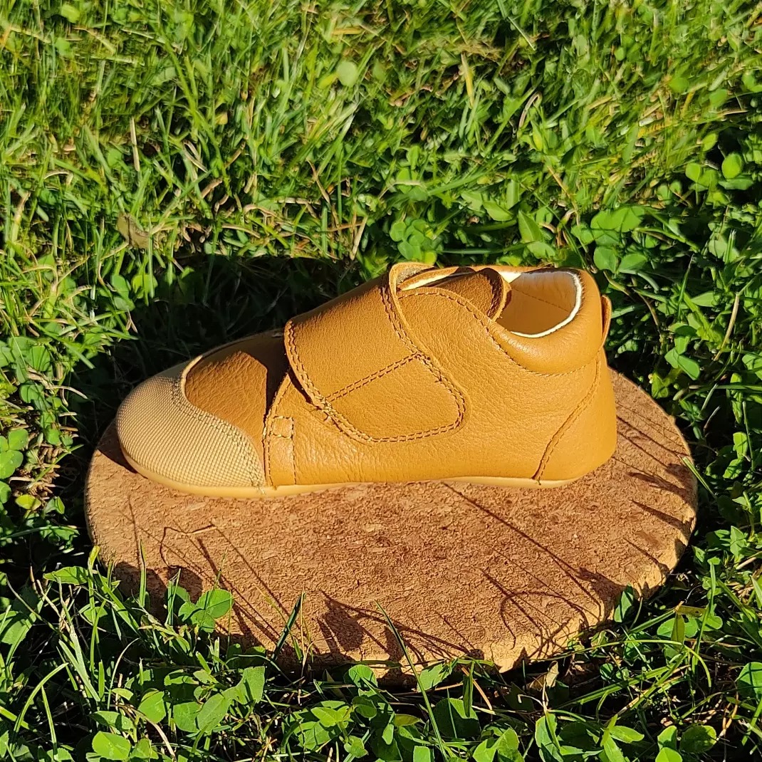 Chaussons de pré-marche cognac avec renfort 3