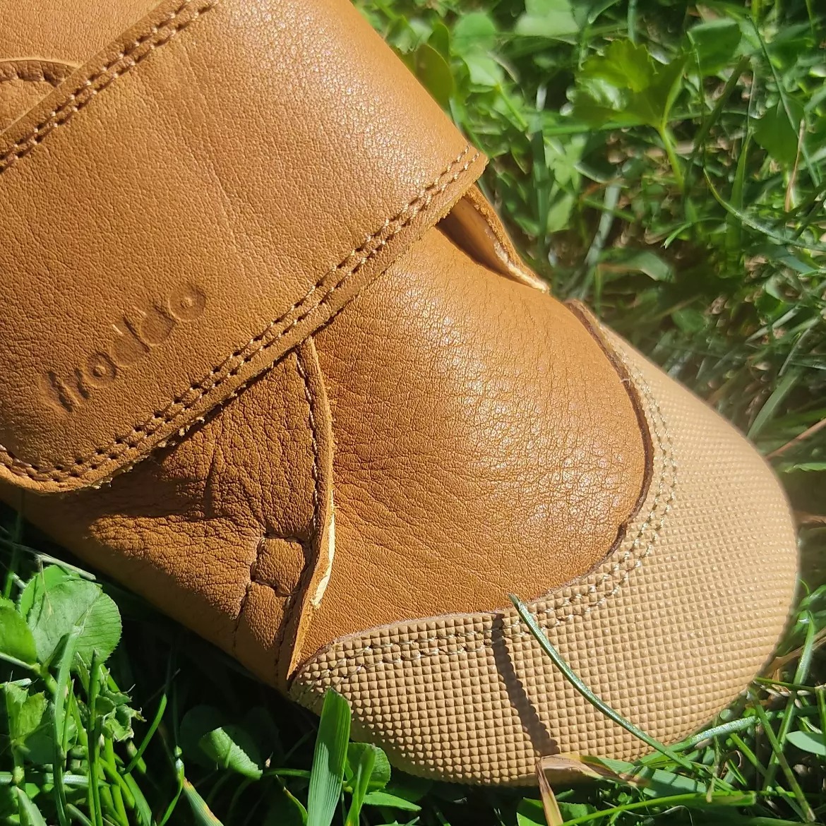 Chaussons de pré-marche cognac avec renfort 5
