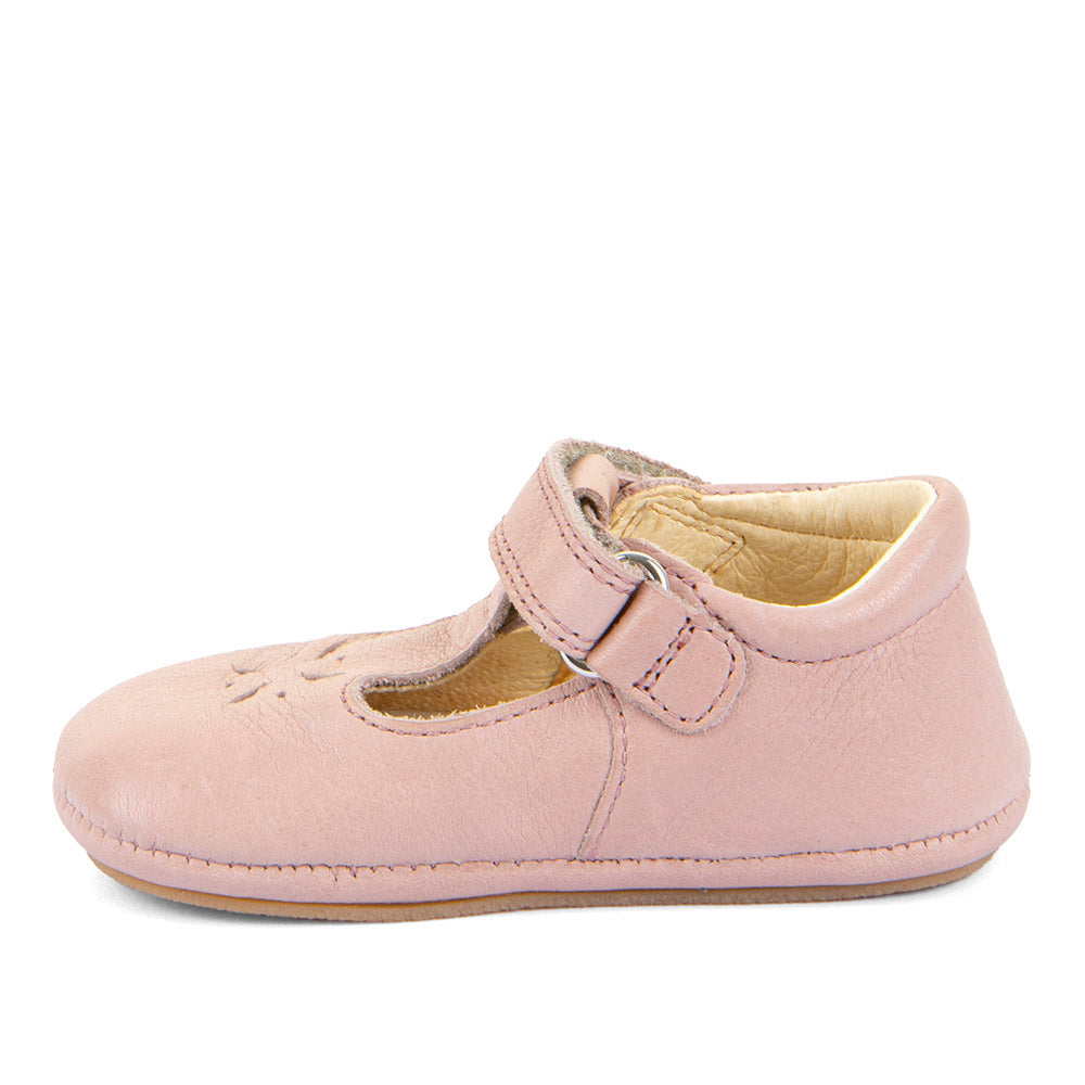 Chaussons de pré-marche rose semi-ouvert 3