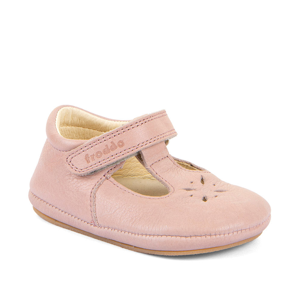 Chaussons de pré-marche rose semi-ouvert — 18