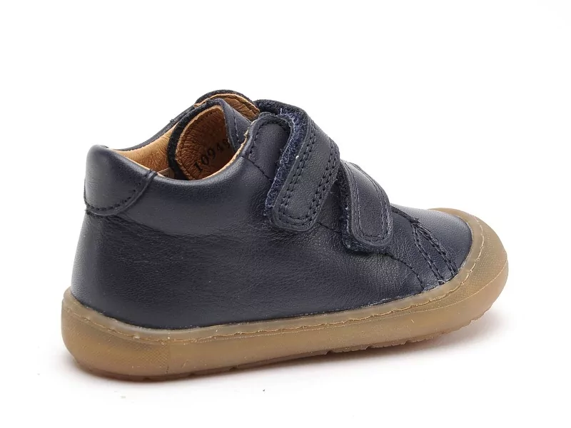 Chaussures en cuir marine à scratch 5
