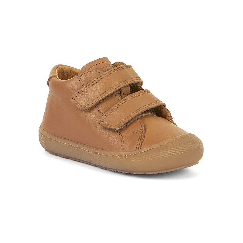 Chaussures en cuir cognac à scratch  2