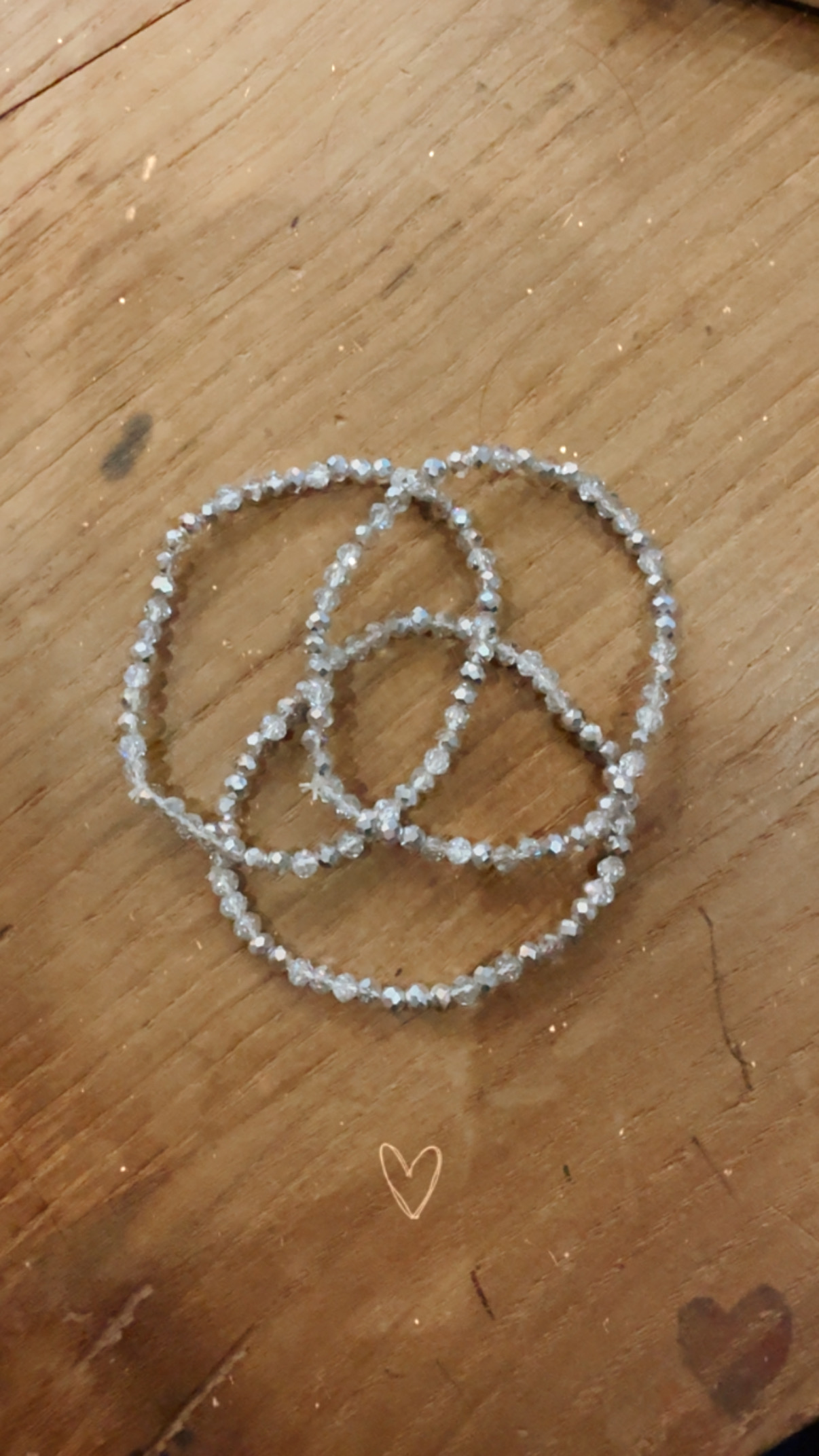 Bracelet en perles argentés 2