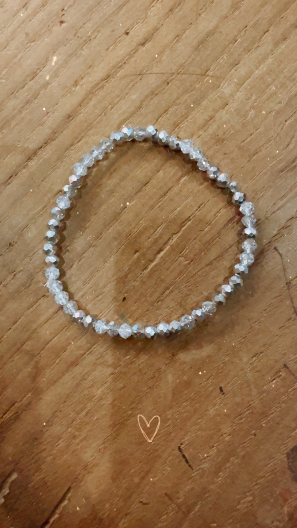 Bracelet en perles argentés 3
