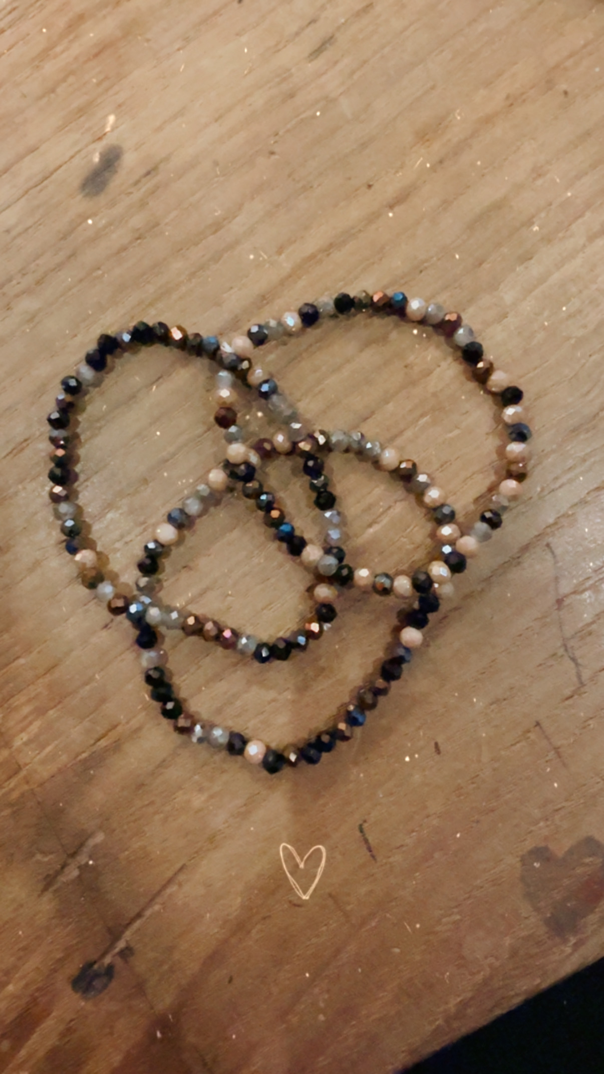 Bracelet tricolore noir/beige/bronze 4