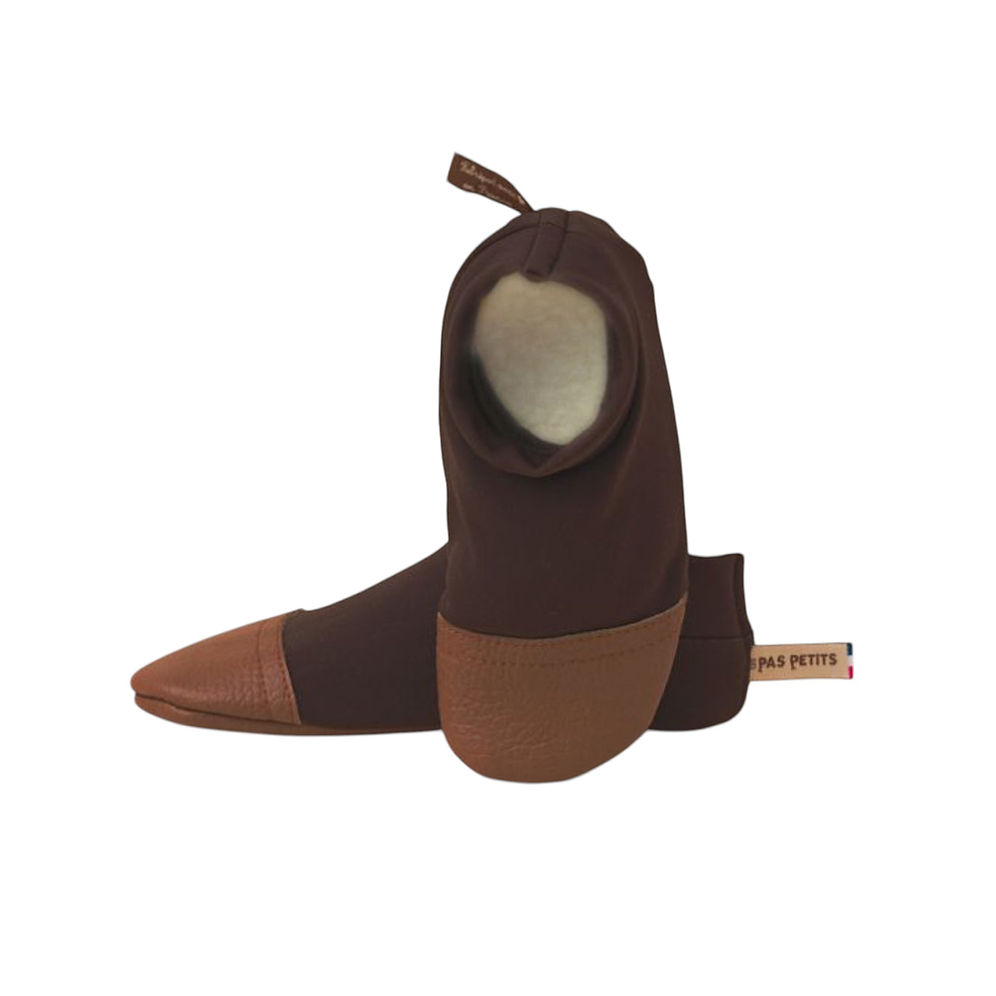 Les Pas Petits : Chausson souple LES PETITS POLAIRES Chocolat 3