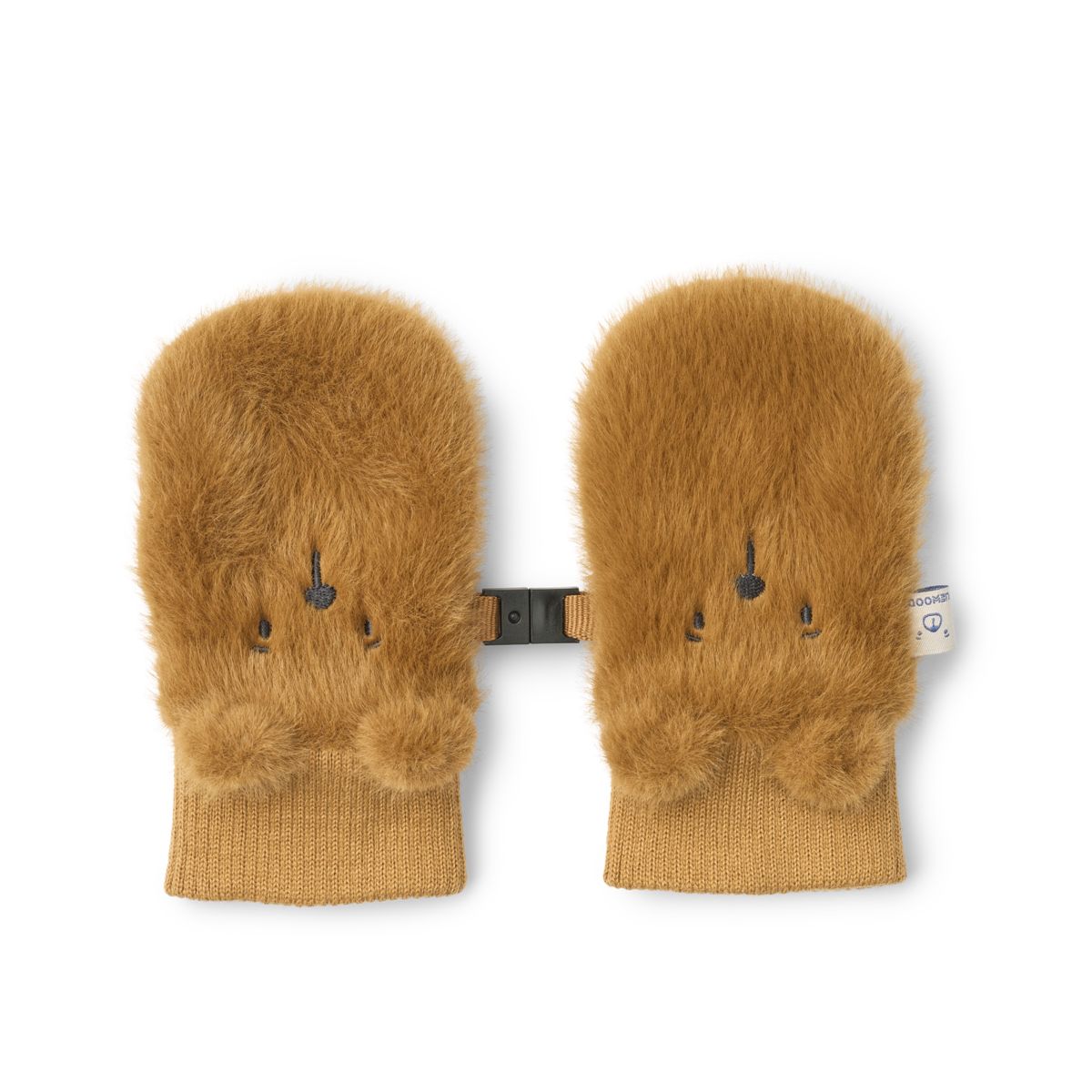 Moufles en peluche LIZZY caramel — 1/2 ans