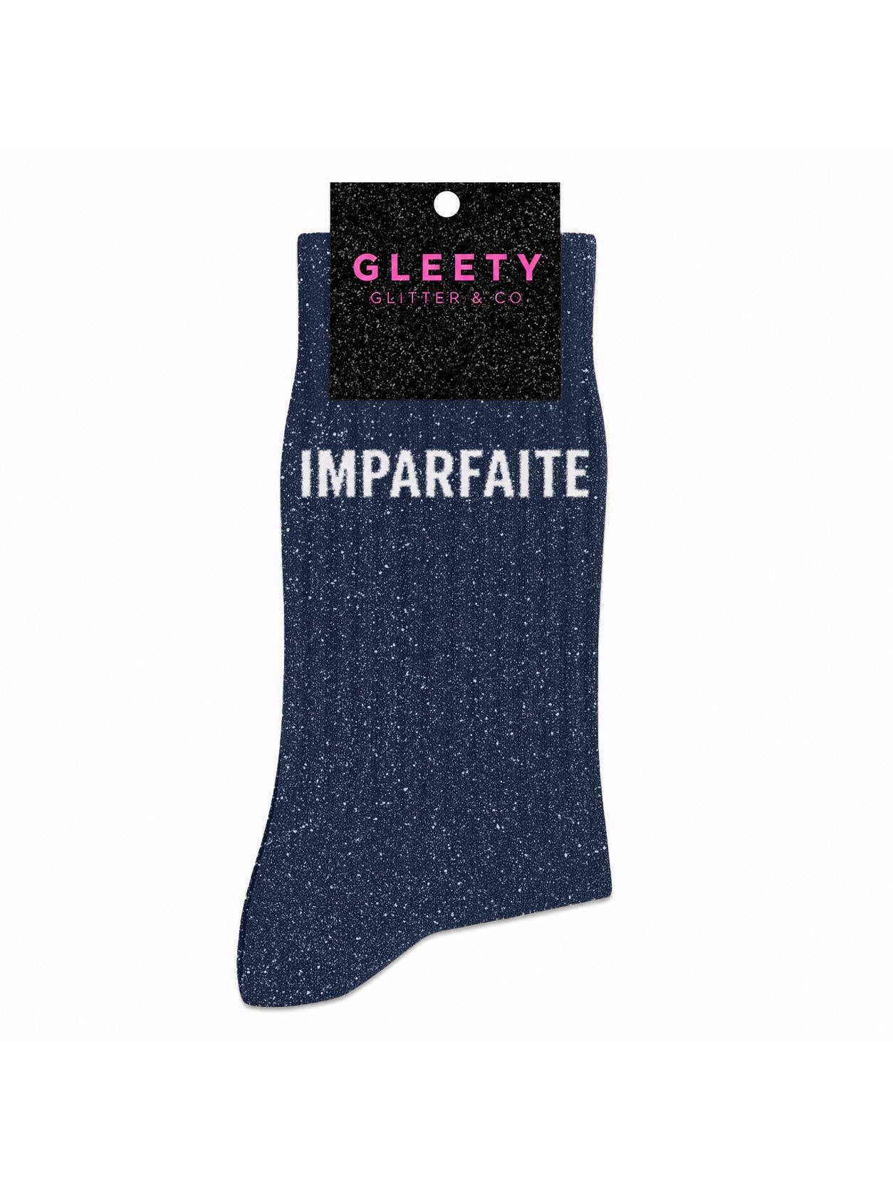 Chaussettes à Paillettes Imparfaire marine