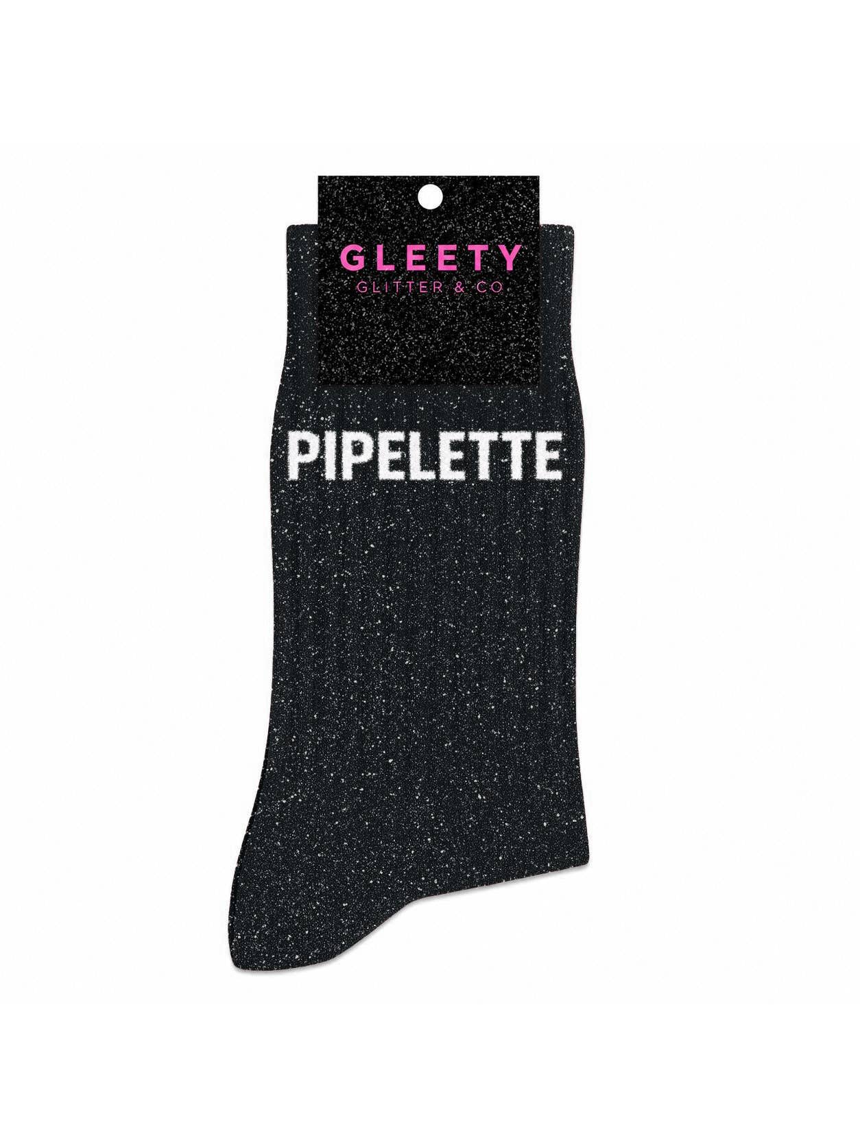 Chaussettes à pailettes Pipelette noir 