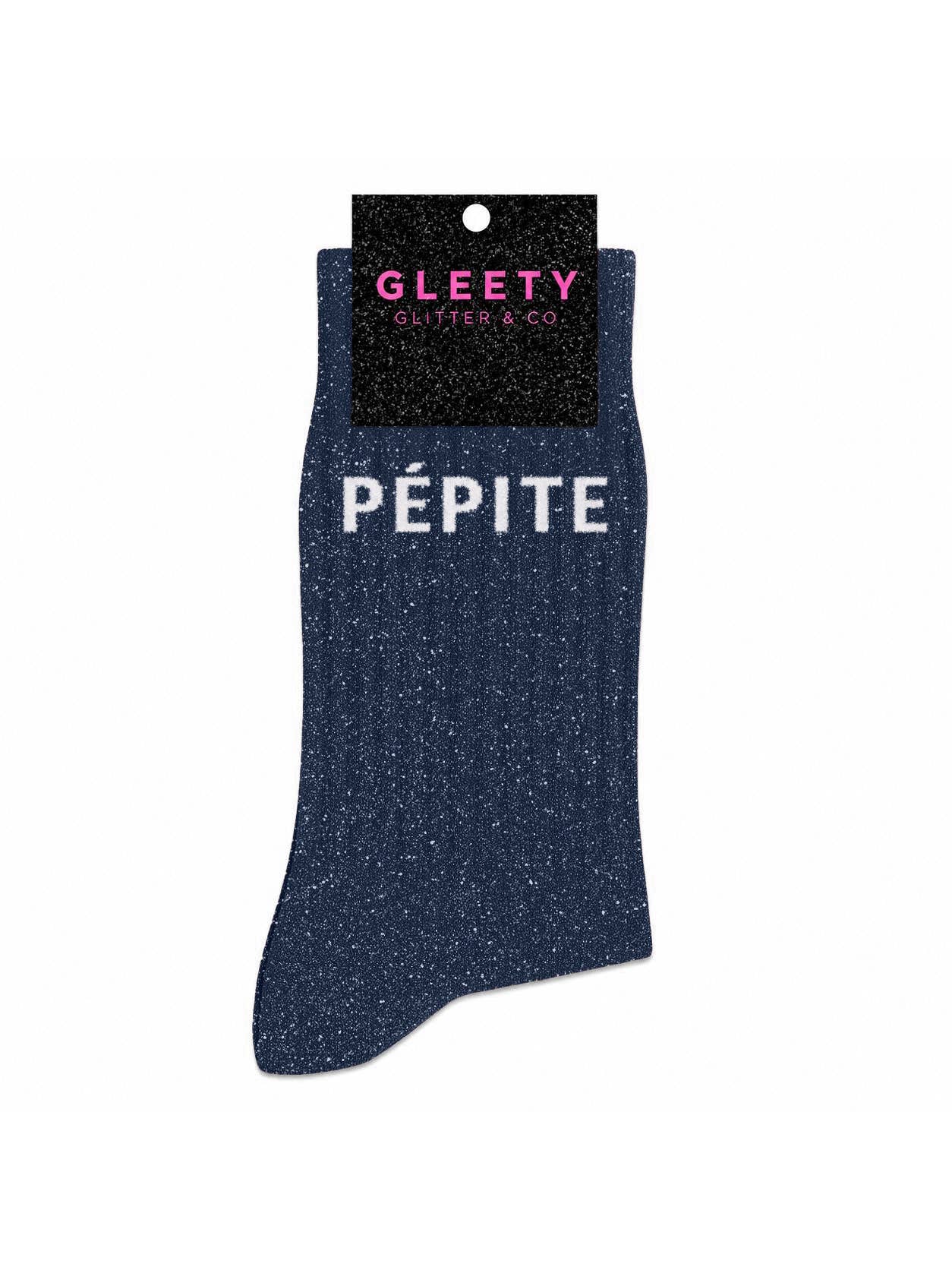 Chaussettes à pailettes Pépite marine