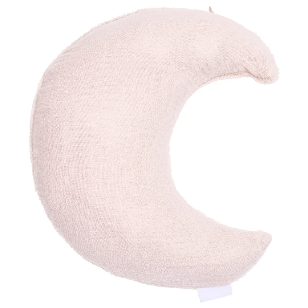 Bouillotte lune bambou/ gaze de coton biscuit