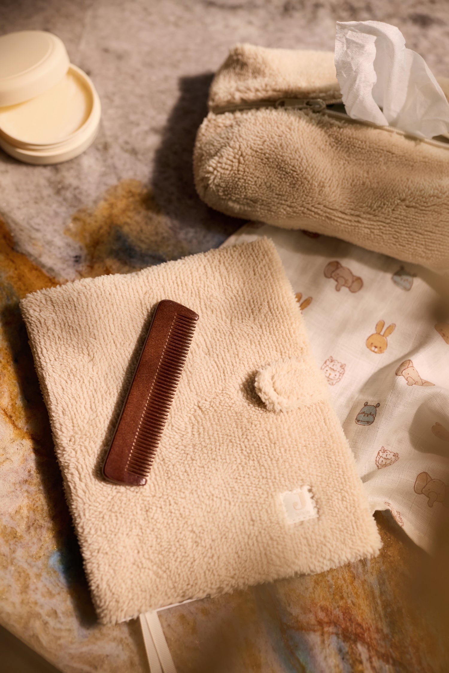 Housse pour lingettes Fluffy - Sand 6