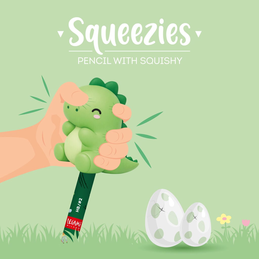 Crayon avec Anti-stress Dino « Rooarrr! » - Squeezies 2