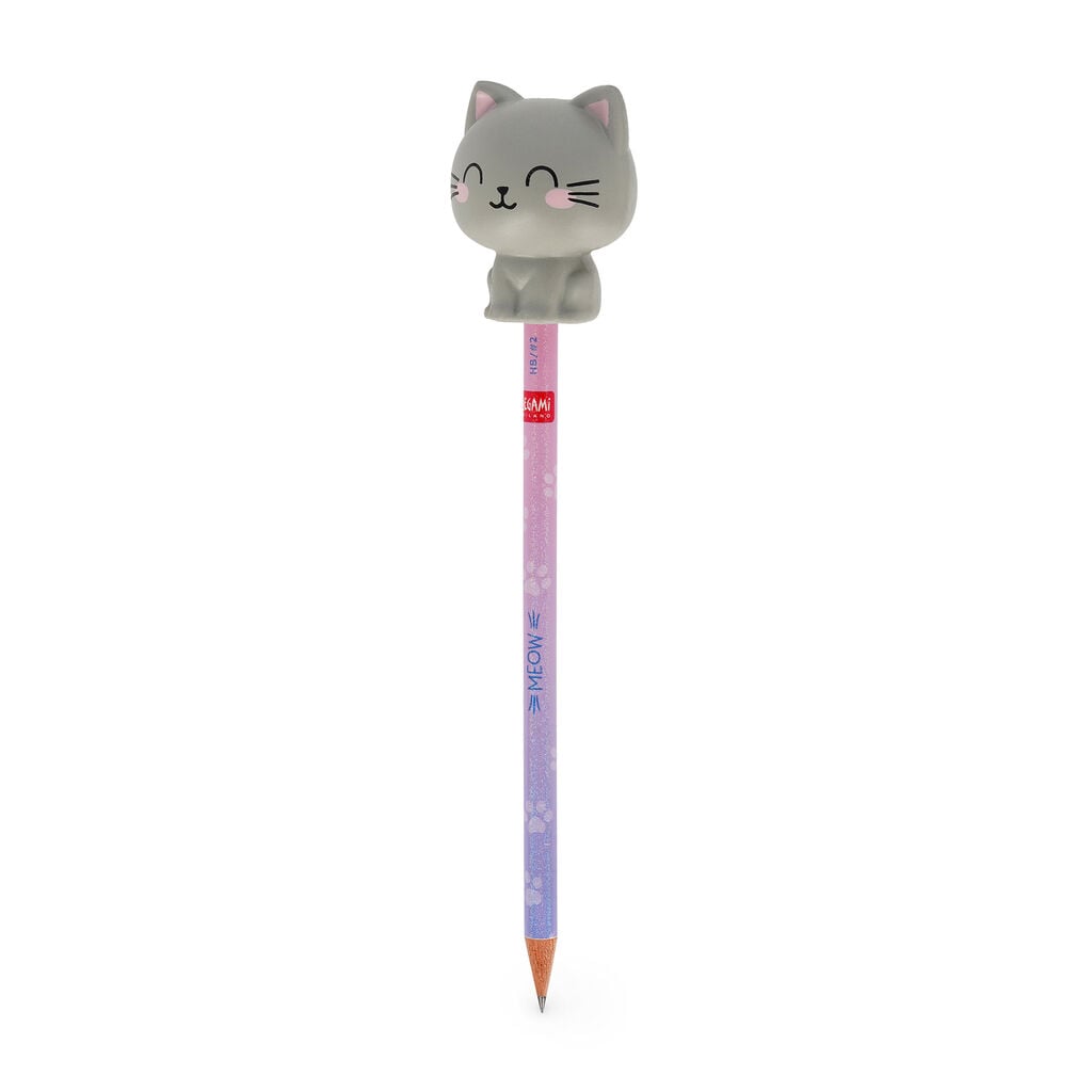 Crayon avec Anti-stress Kitty « Be Curious » - Squeezies