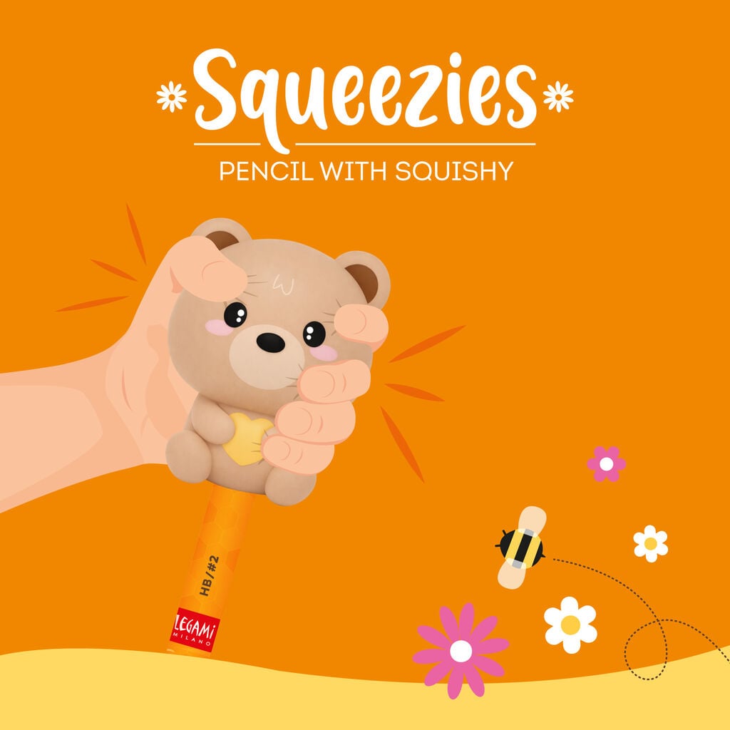 Crayon avec Anti-stress Teddy Bear « Dream Big » - Squeezies   2