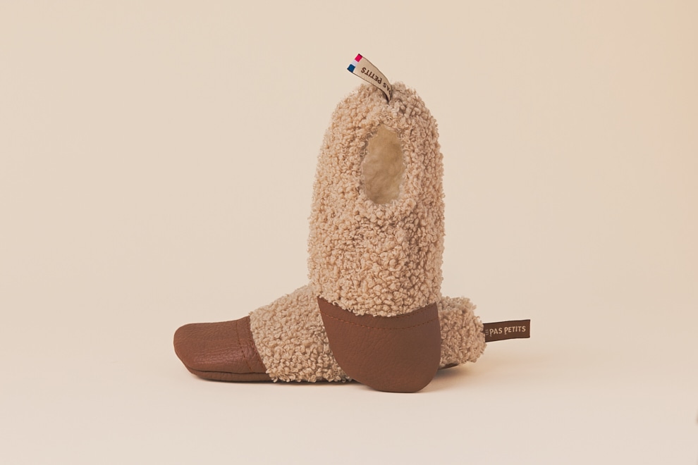 Les Pas Petits : Chausson souple bouclettes Noisettes 2