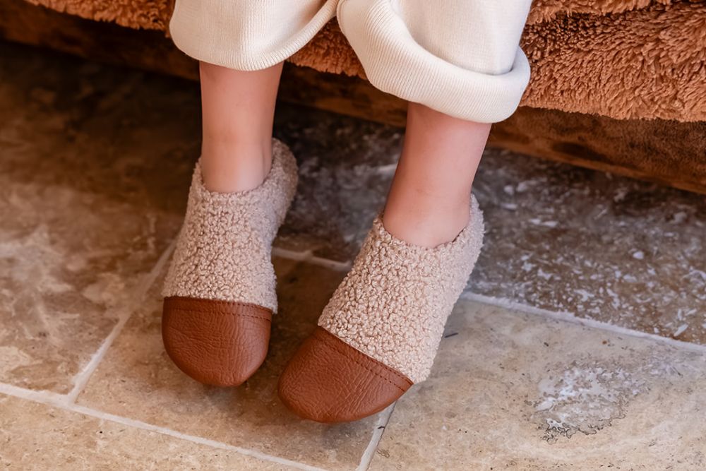 Les Pas Petits : Chausson souple bouclettes Noisettes 3