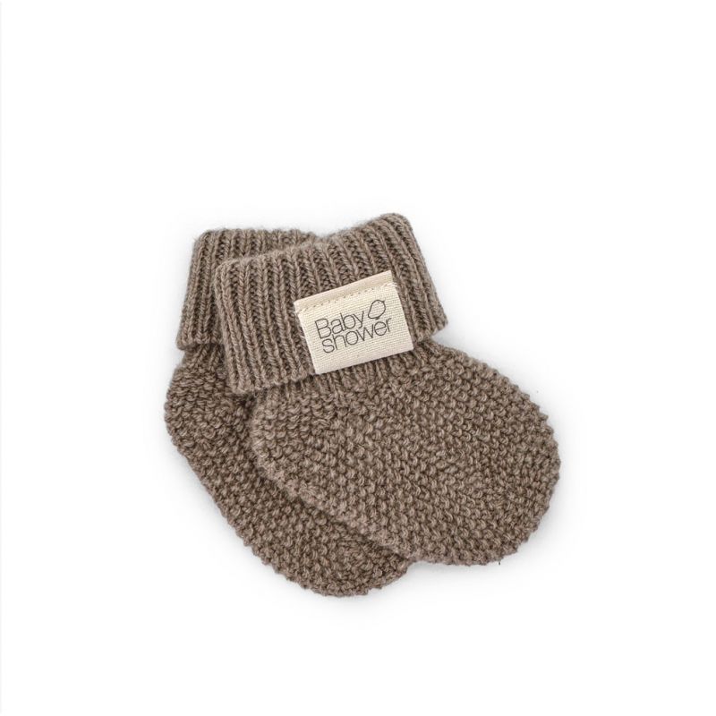 Chaussons bébé cashmere moka