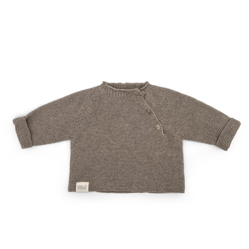 Pull bébé oversize cashmere Moka