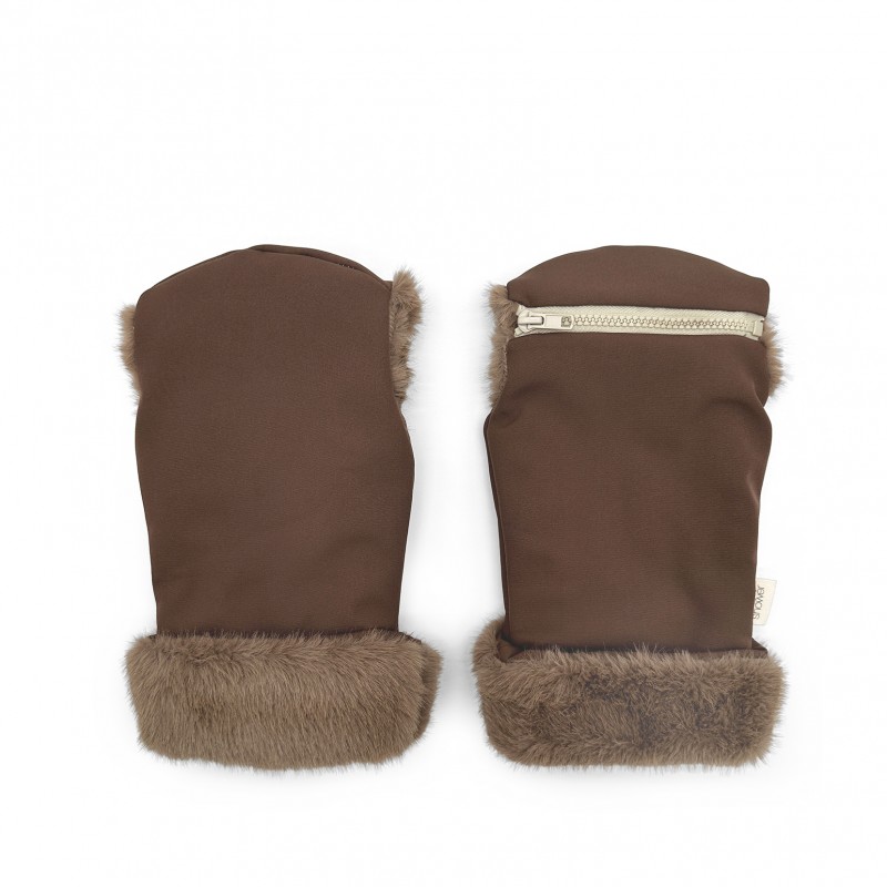 Manchons / moufles pour poussette Moka