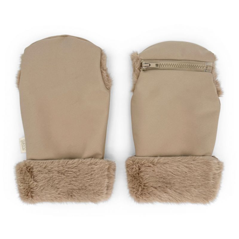 Manchons / moufles pour poussette Beige
