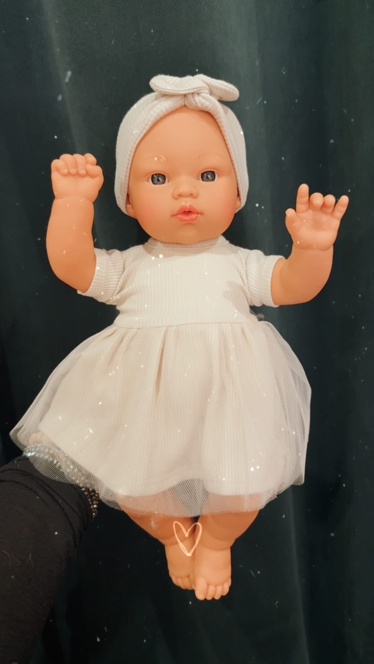Poupée Héléna avec robe tulle et bandeau 