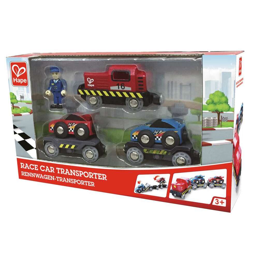 Transporteur de voitures de course en. bois