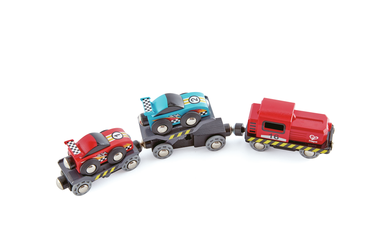 Transporteur de voitures de course en. bois 2