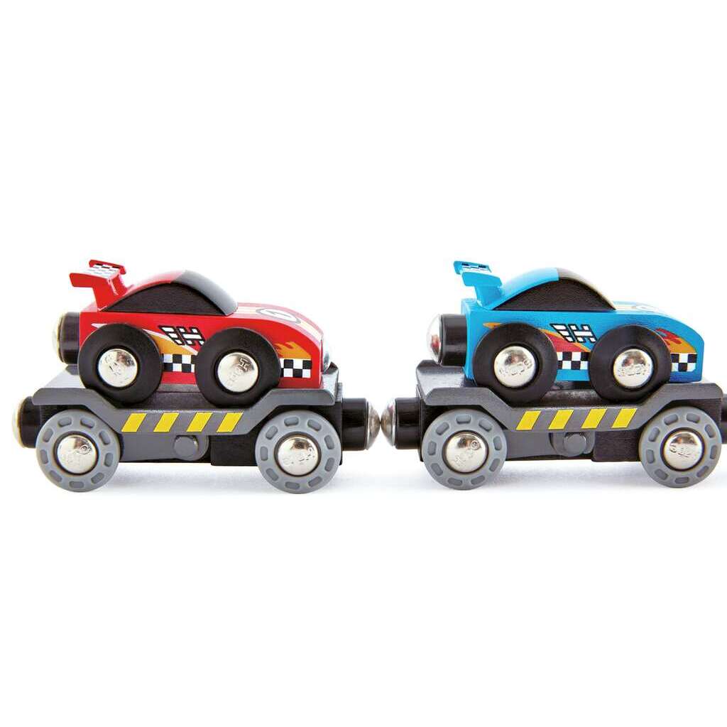 Transporteur de voitures de course en. bois 4