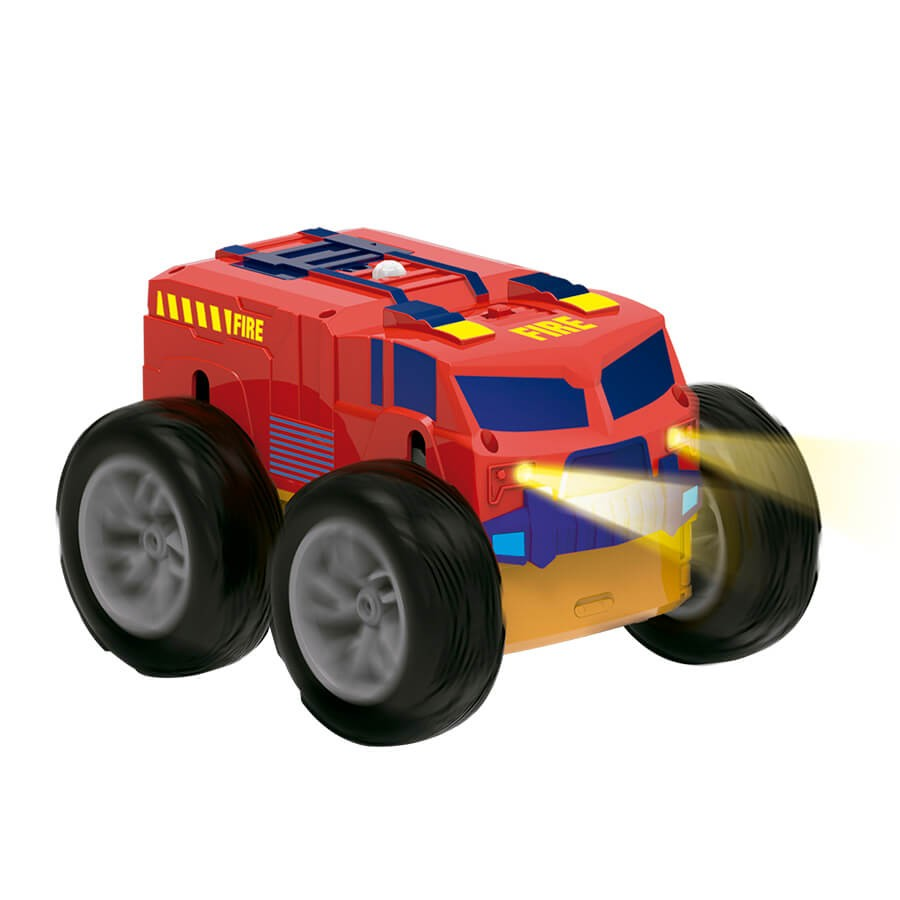Voiture acrobate jaune et rouge 4