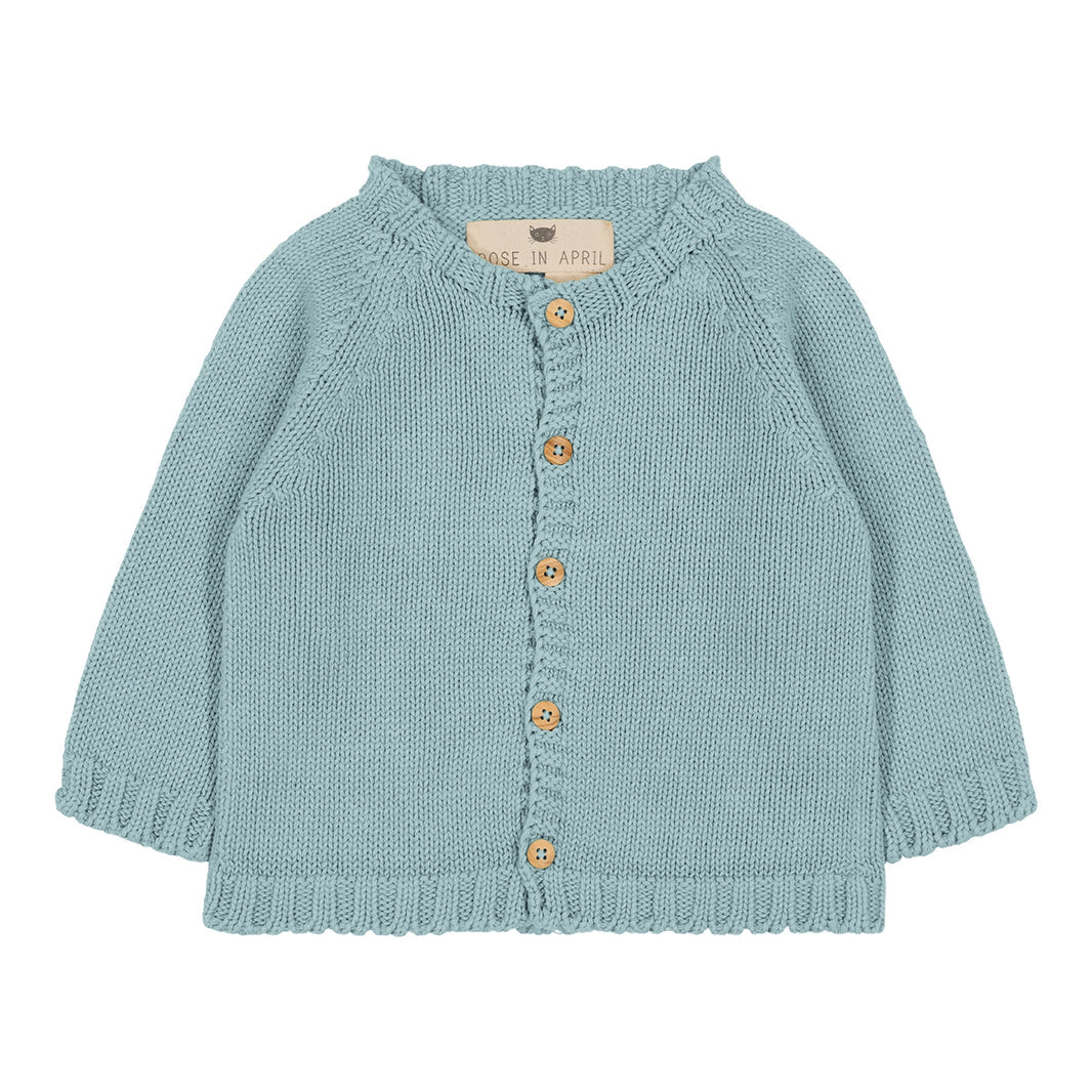 Cardigan Gaby bleu glacier — 6 mois