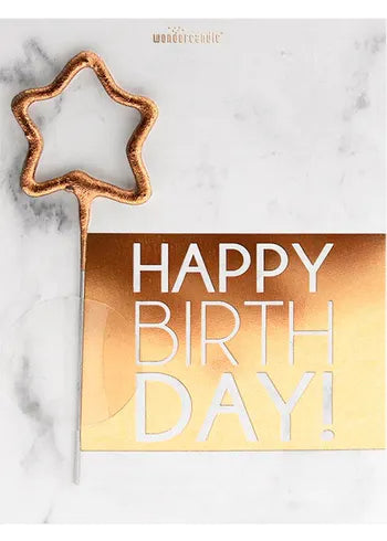 Carte cierge Happy Birthday