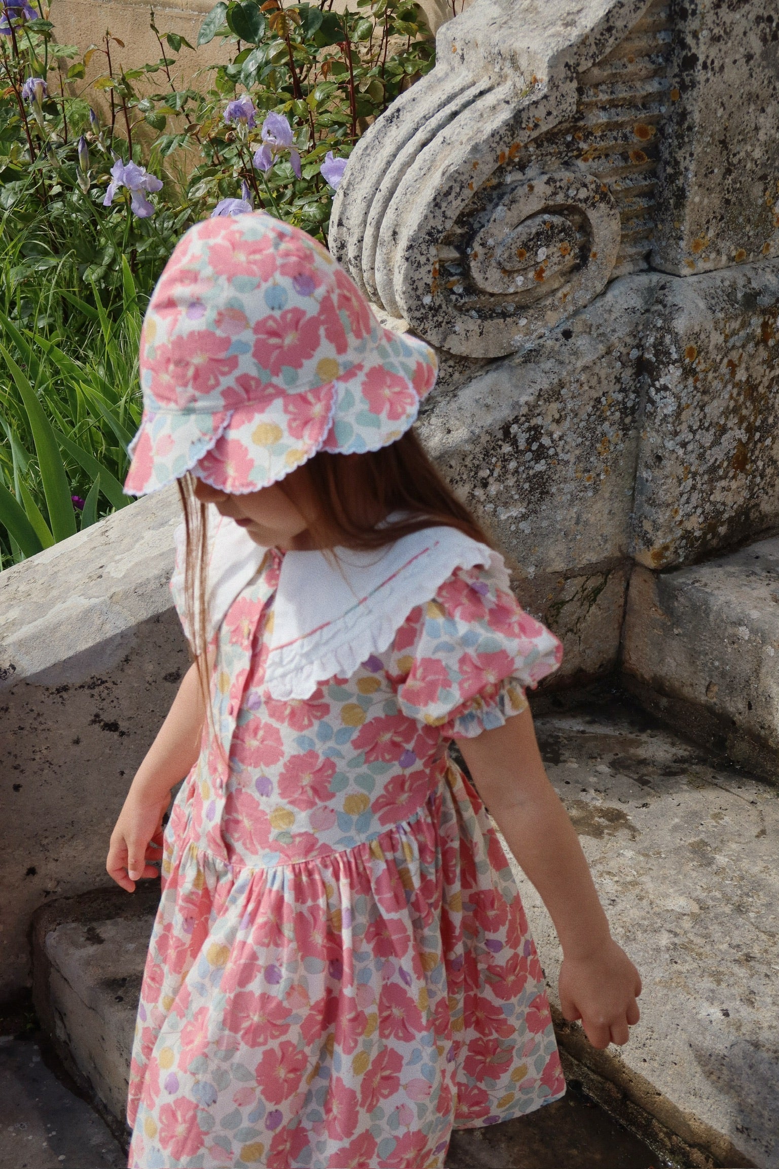Chapeau fleurs — 6-9-mois