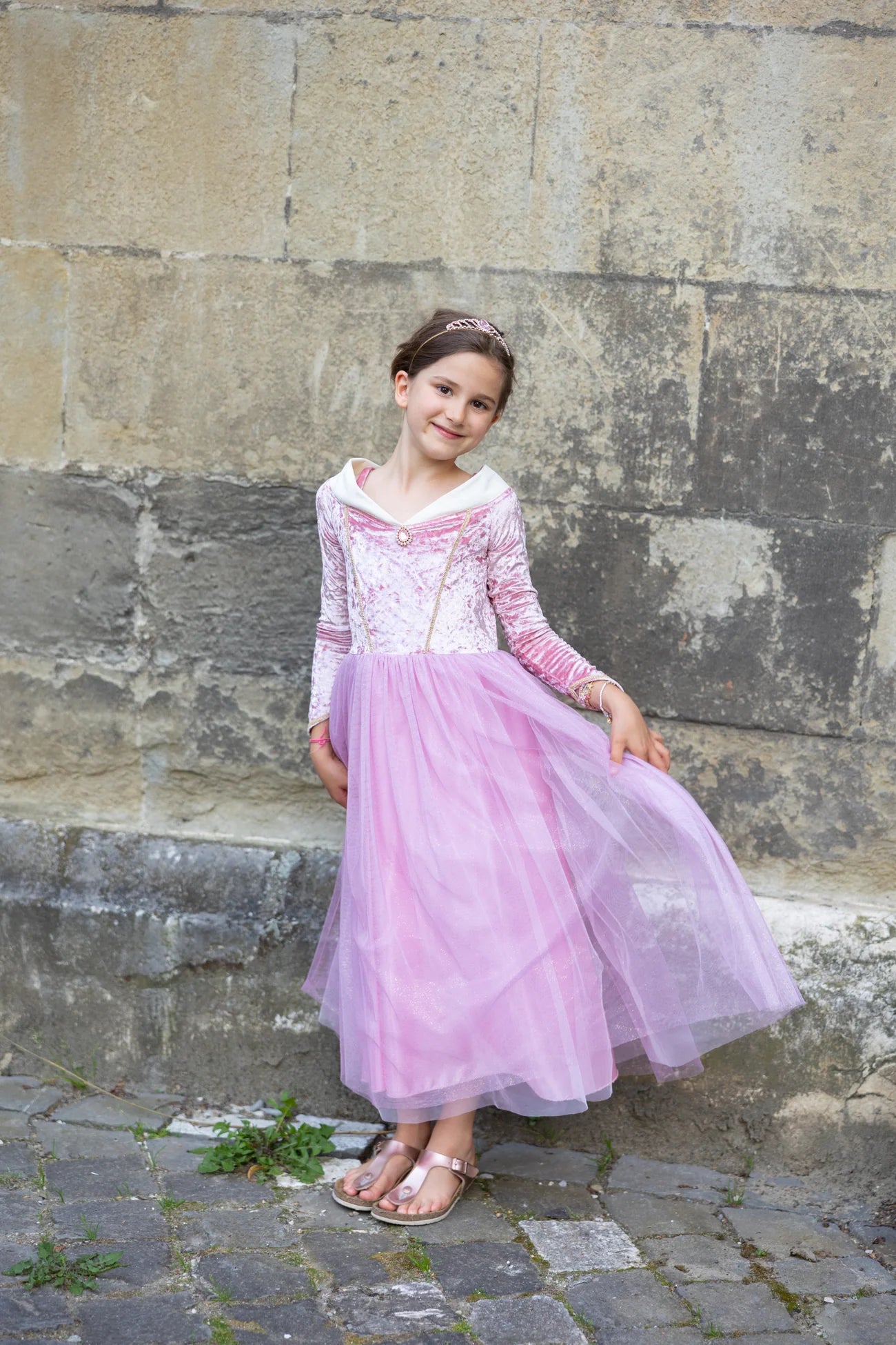 Déguisement robe de Princesse velours Belle au bois dormant — 3-4-ans