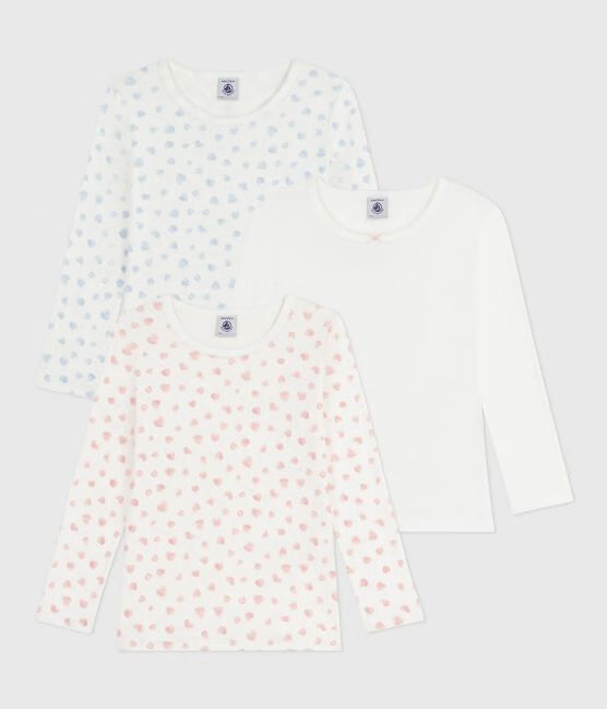 Tee-shirts x3 enfant imprimé cœurs — 2 ans