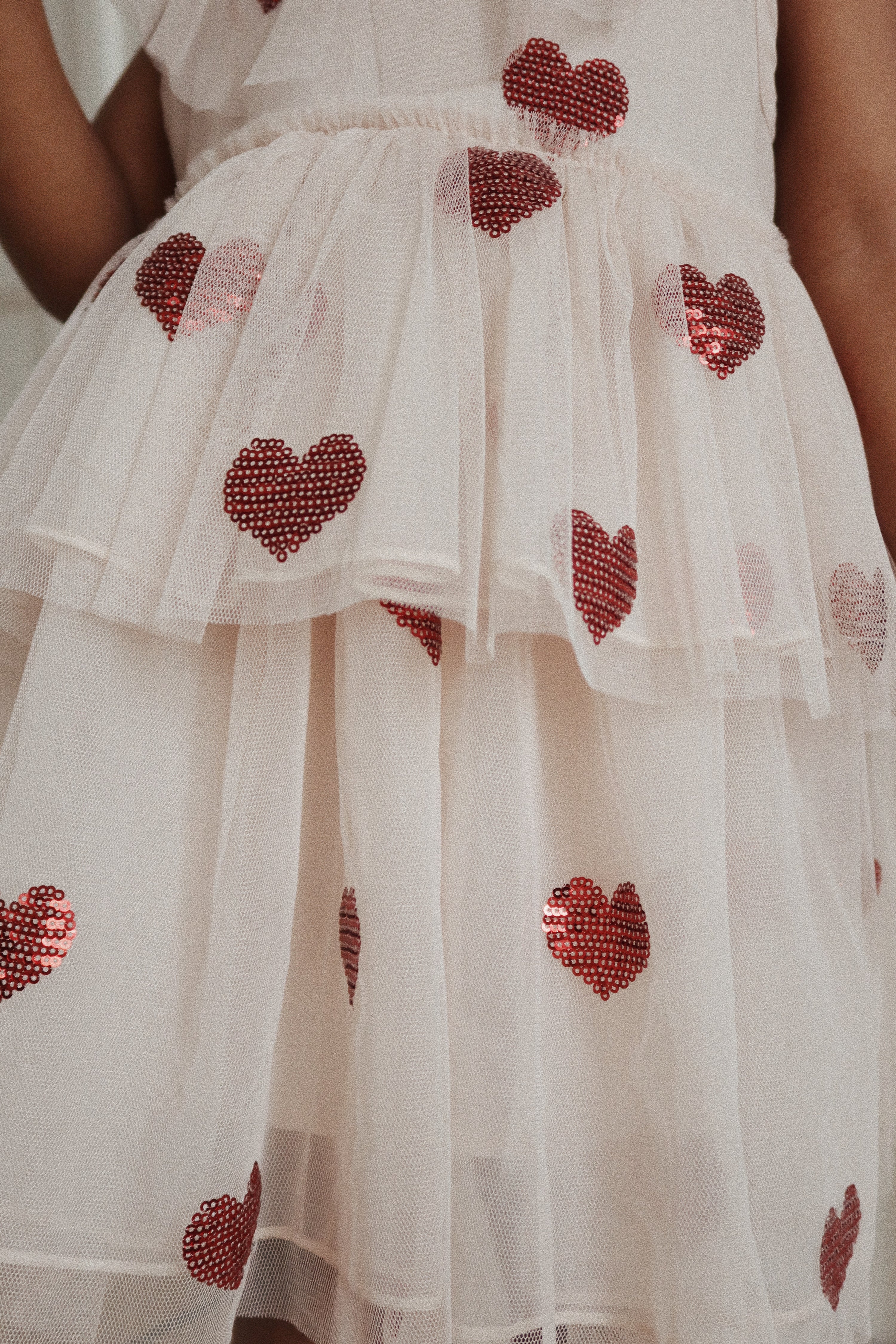 Yvonne robe fée - coeur sequins rouge 4