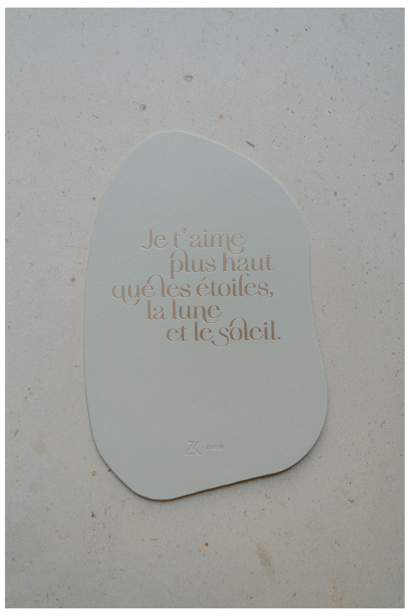 Carte postale Galet avec enveloppe 4