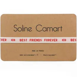 Bracelet ruban Soline Camart — Best Friends Forever rouge