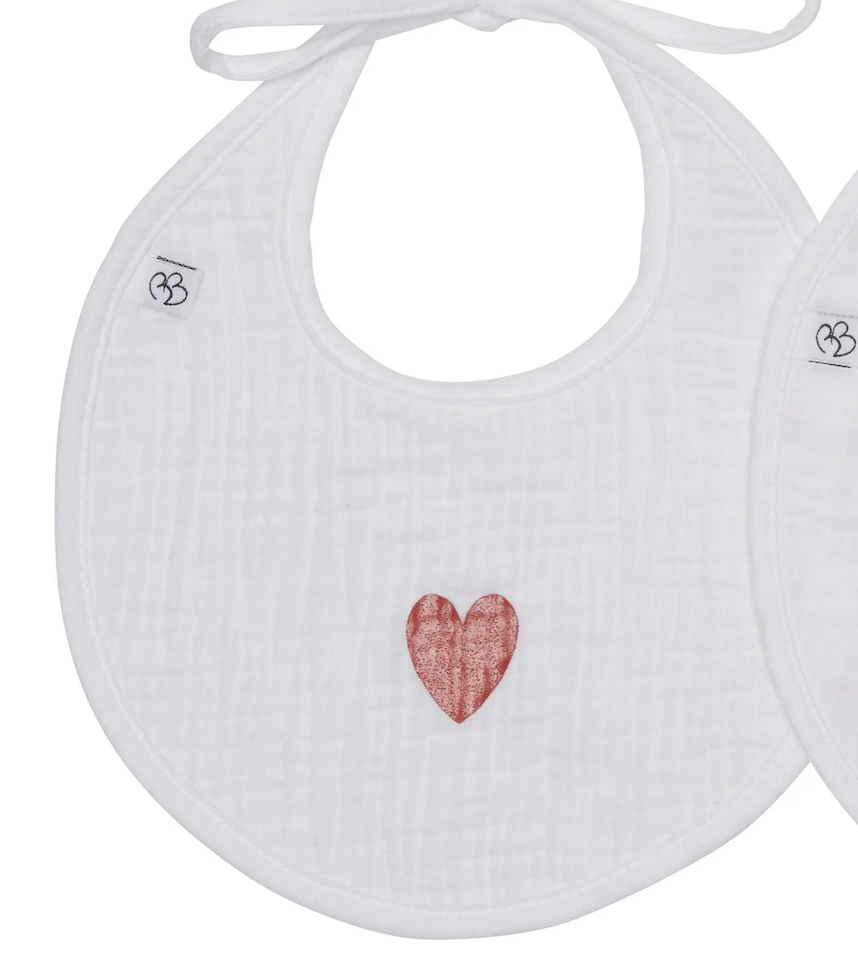 Bavoirs naissance en gaze de coton – Mon Petit Cœur ❤️ — 1 ❤️
